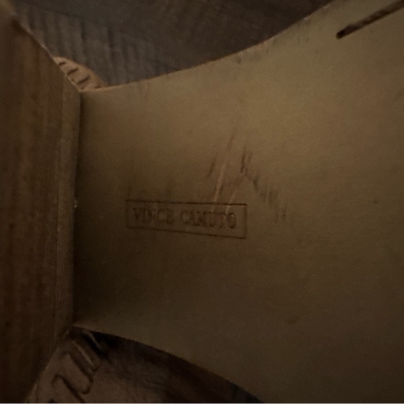 Vince Camuto Boho Leather Cutout Booties Open Toe Heeled Size 9 - Picture 10 of 10